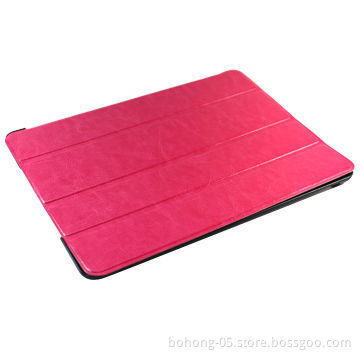 PU Leather Flip Case for iPad, Hot Electric Pressing PU and Smart Cover, Design Available